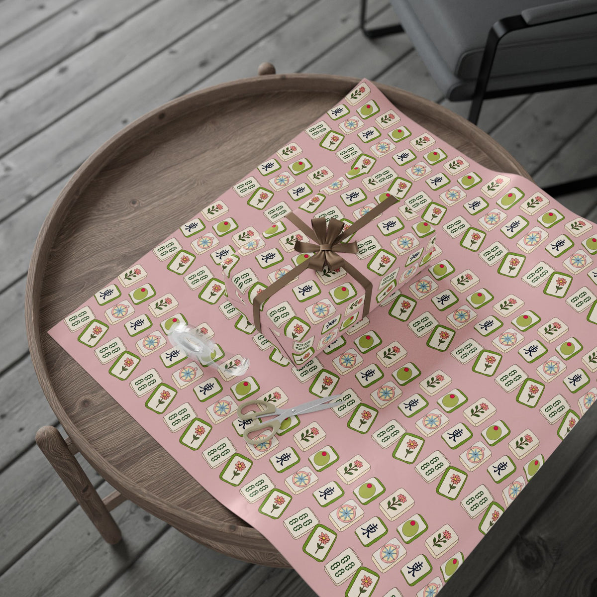 The Lucky Tile Mahjong Wrapping Paper
