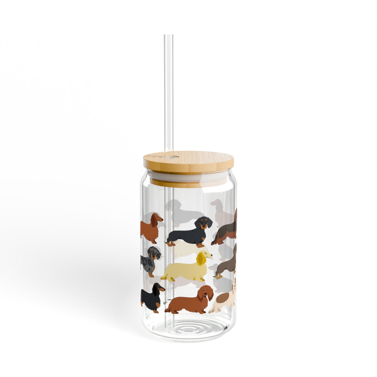 Dapper Dachshund Sipper Glass, 16oz