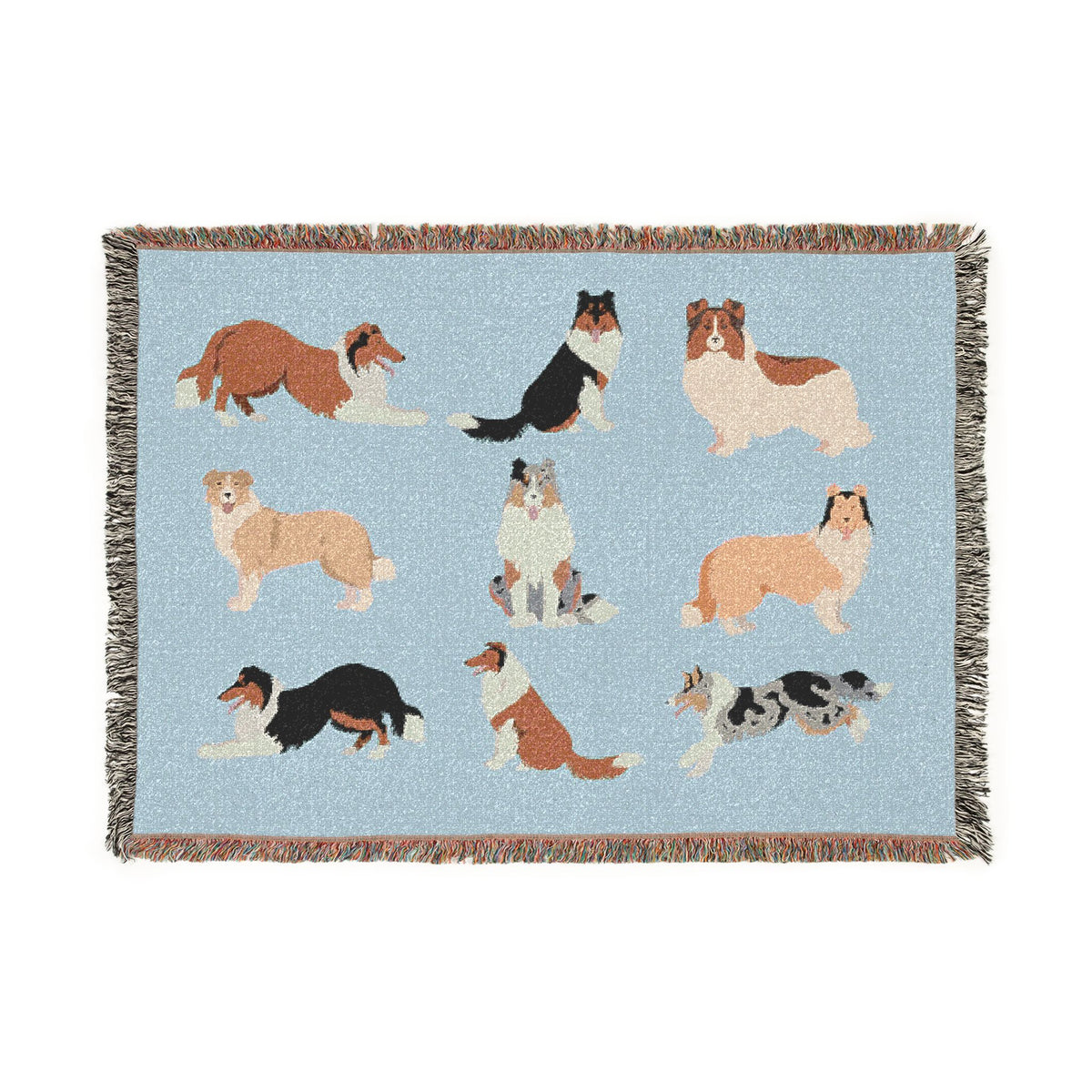 Rough Collie Woven Throw Blanket