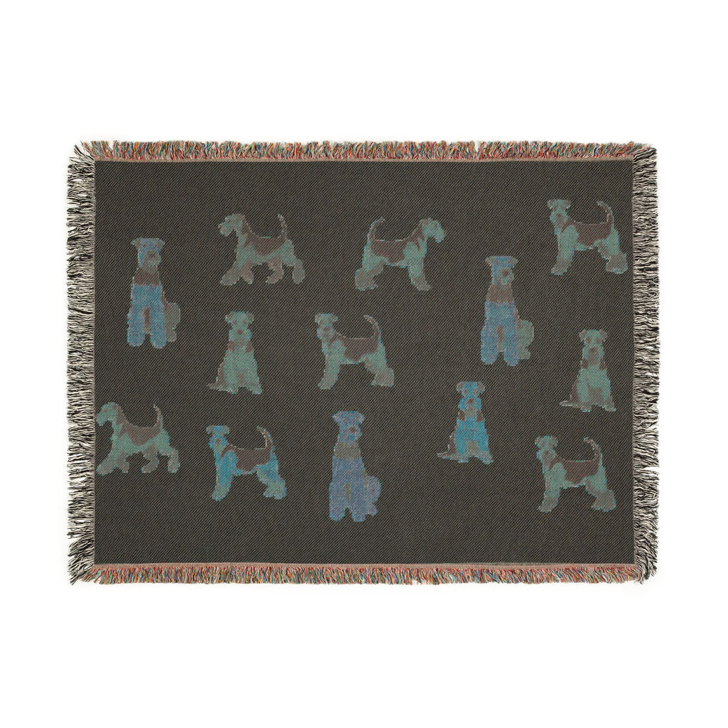 Airedale Aristocracy Woven Throw Blanket