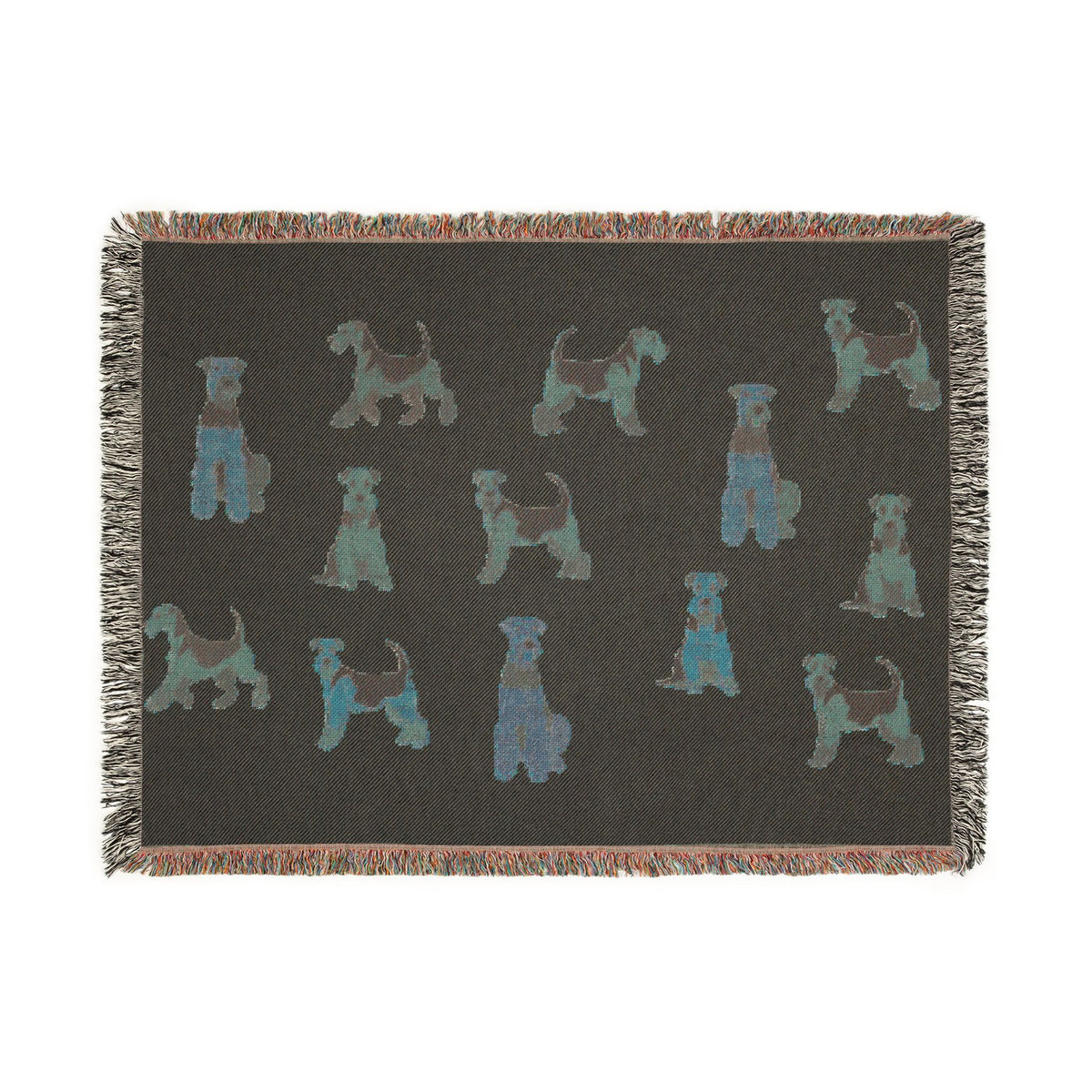 Airedale Aristocracy Woven Throw Blanket