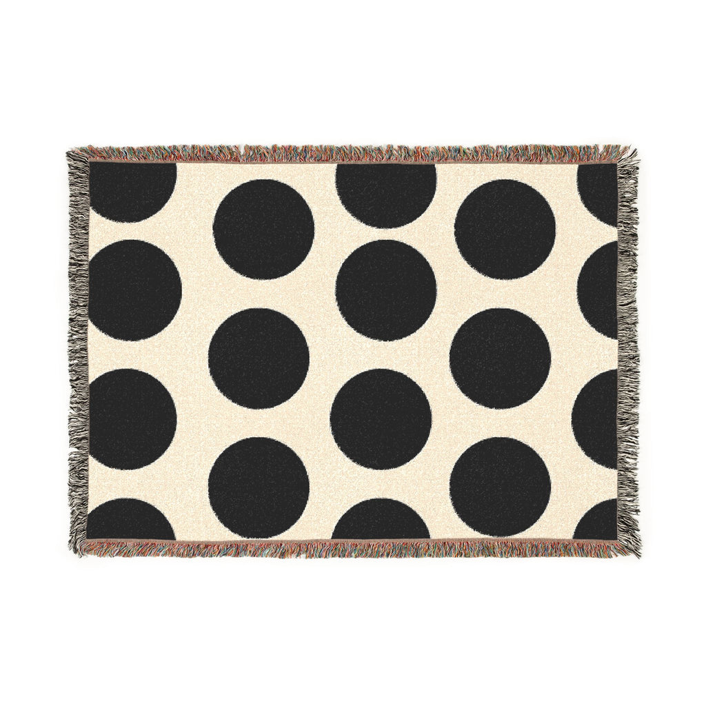 Polka Dot Woven Throw Blanket
