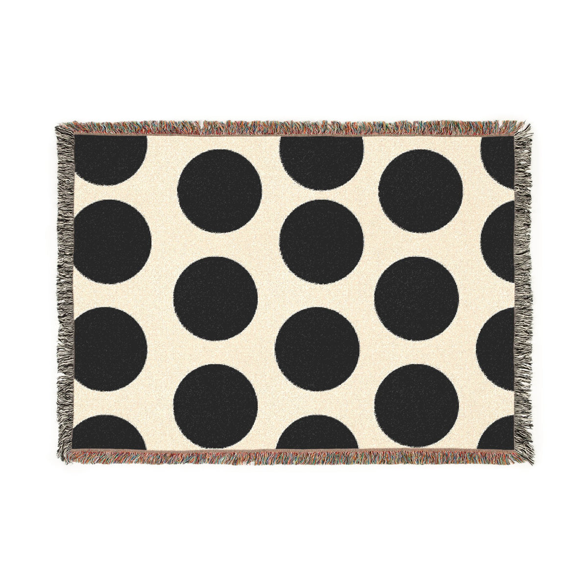Polka Dot Woven Throw Blanket