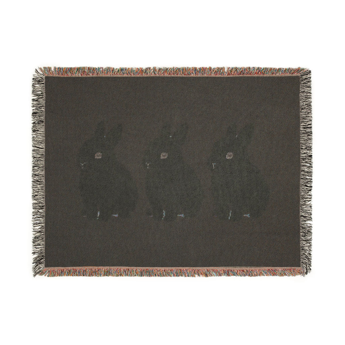 Three Bunnies Woven Throw Blanket