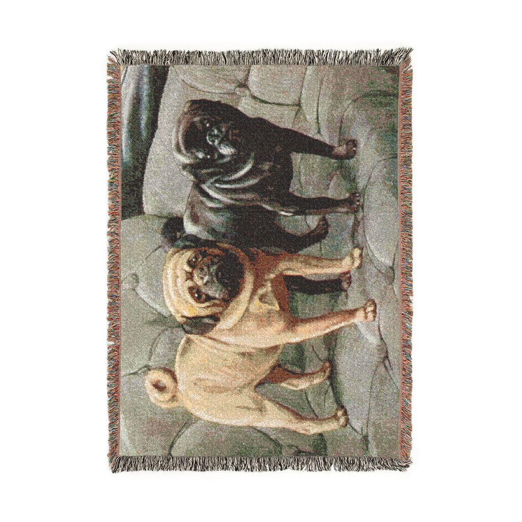 The Book Of Dogs: Pug Woven Throw Blanket