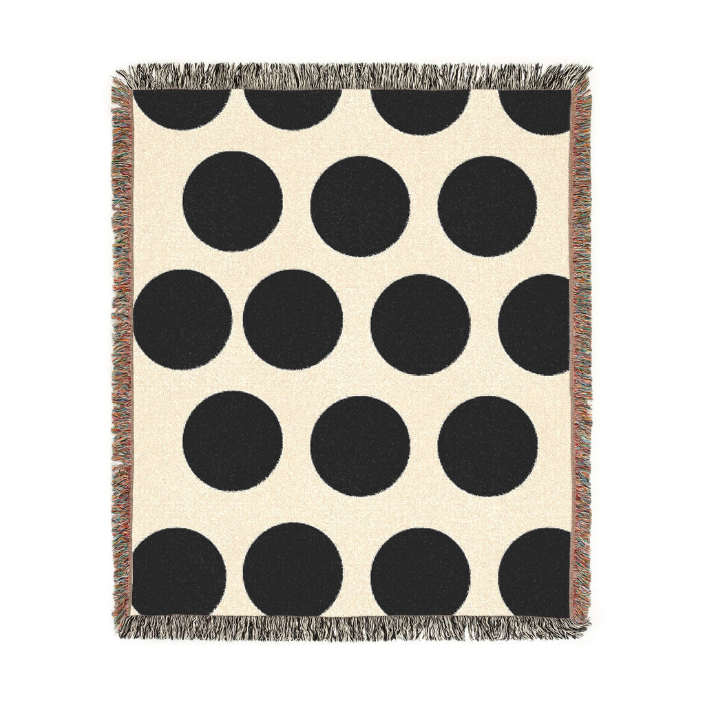 Polka Dot Woven Throw Blanket