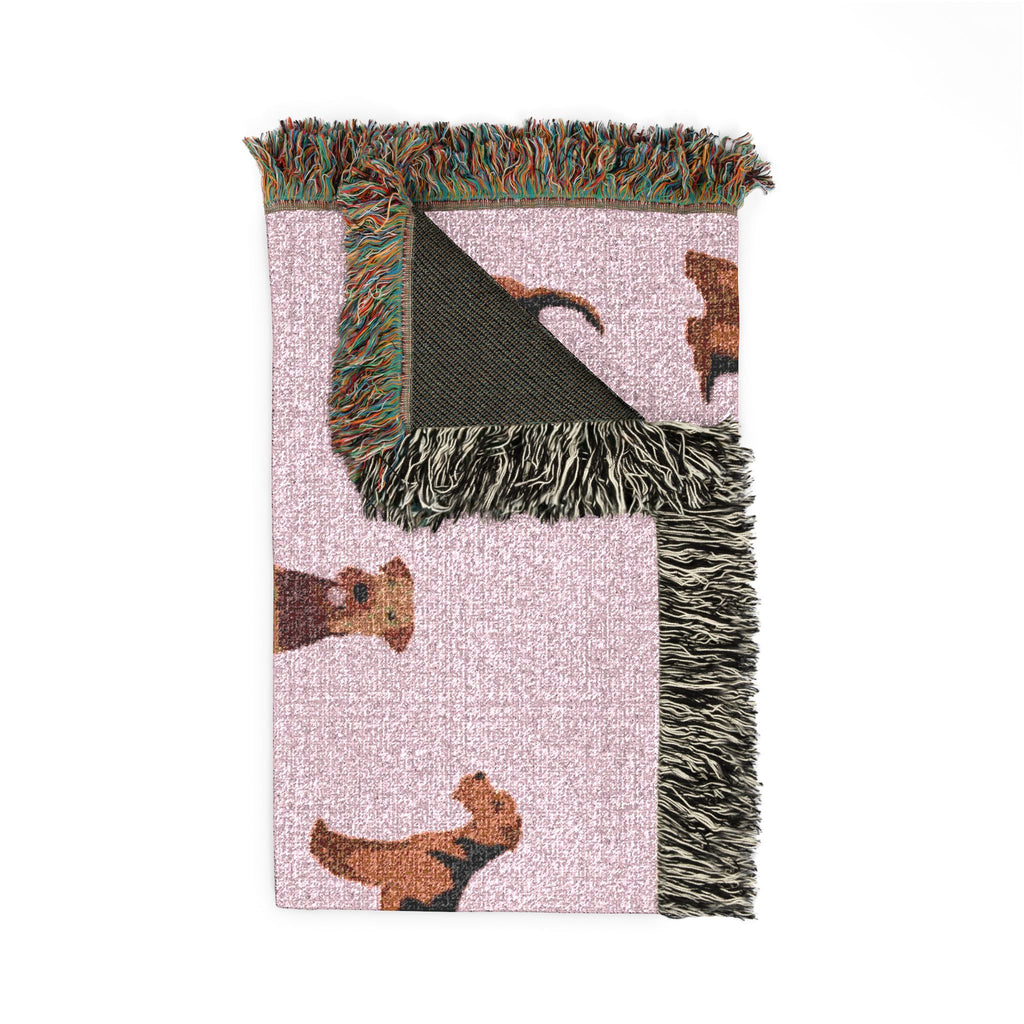 Airedale Aristocracy Woven Throw Blanket