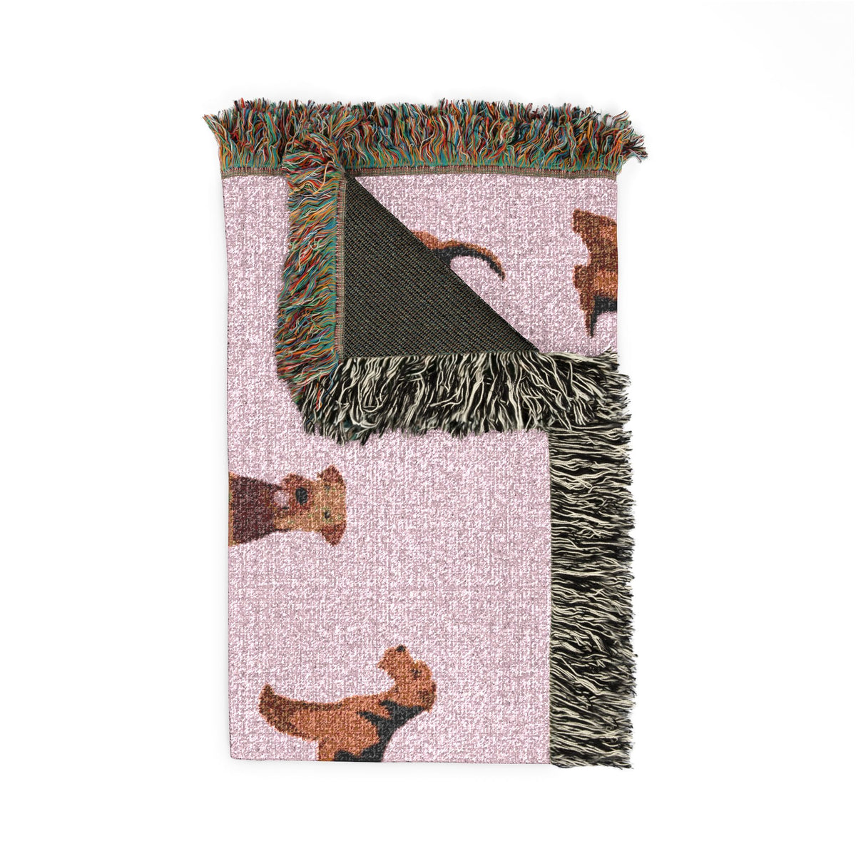 Airedale Aristocracy Woven Throw Blanket