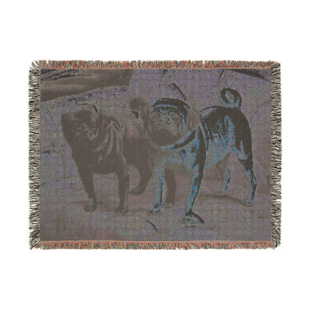 The Book Of Dogs: Pug Woven Throw Blanket