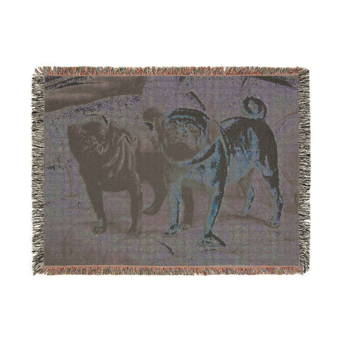 The Book Of Dogs: Pug Woven Throw Blanket