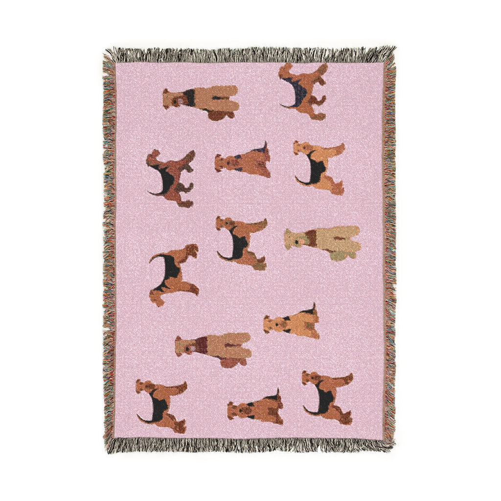 Airedale Aristocracy Woven Throw Blanket