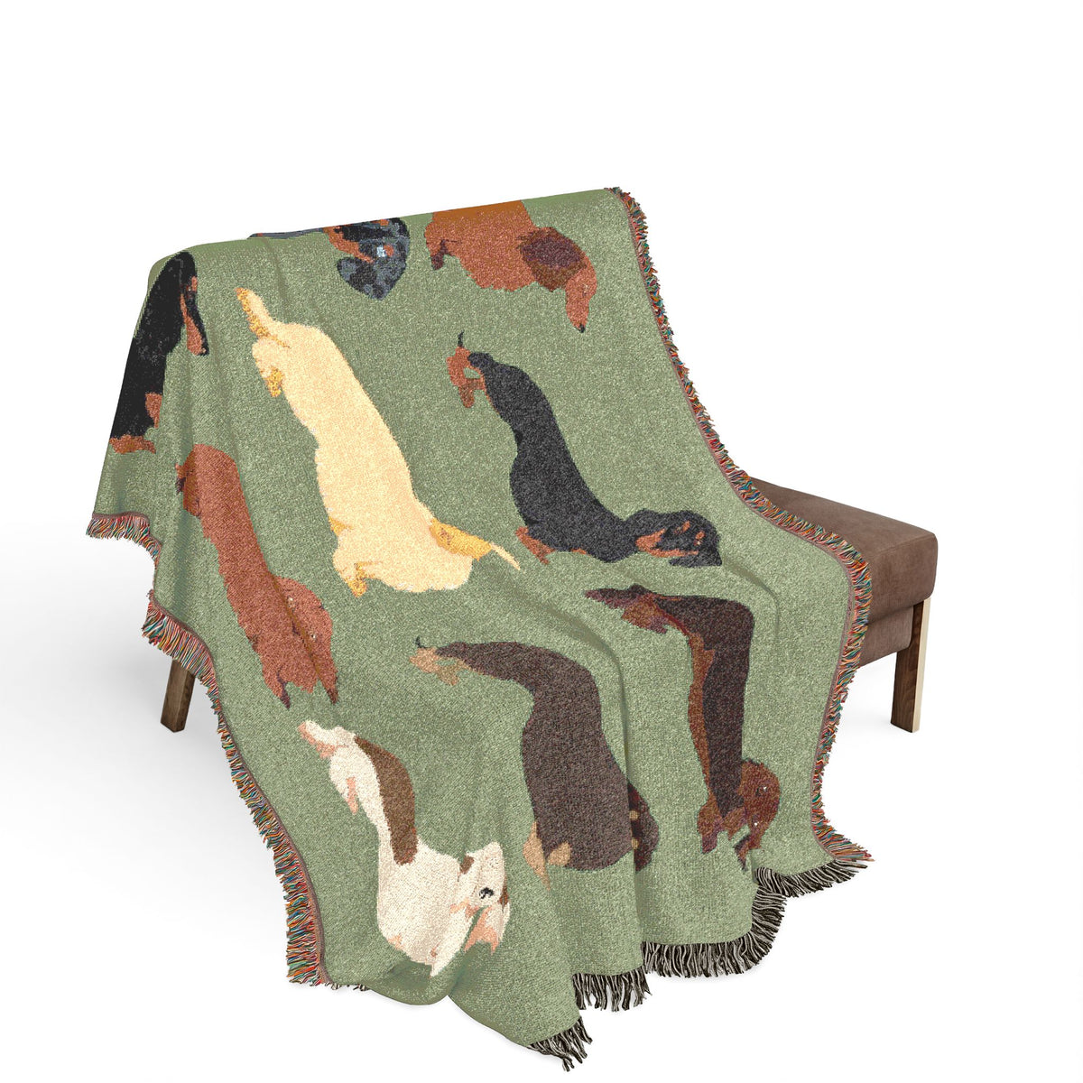 Dapper Dachshund Dog Woven Throw Blanket