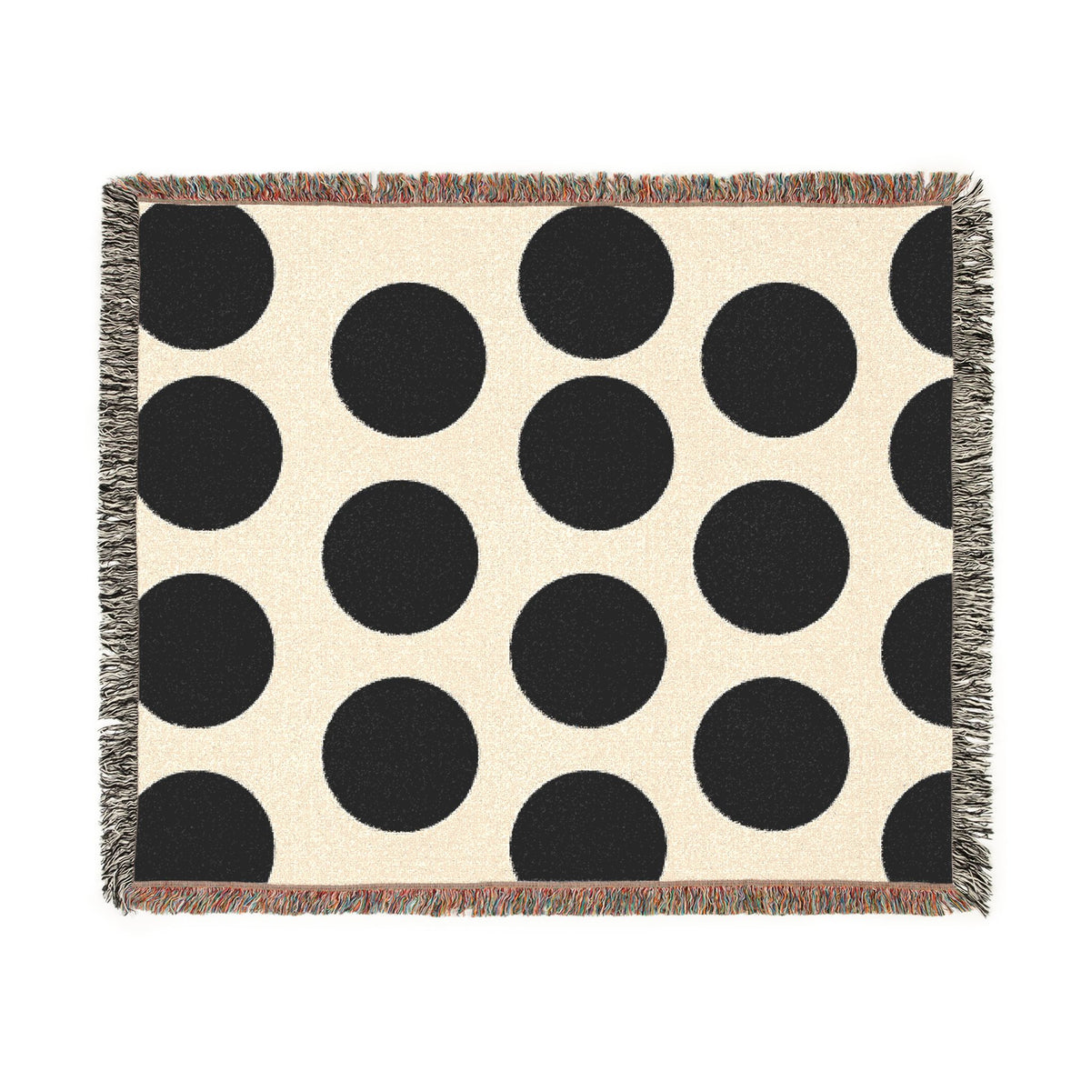 Polka Dot Woven Throw Blanket