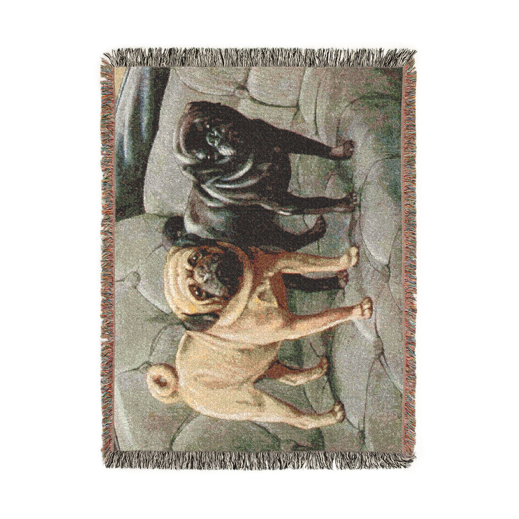 The Book Of Dogs: Pug Woven Throw Blanket
