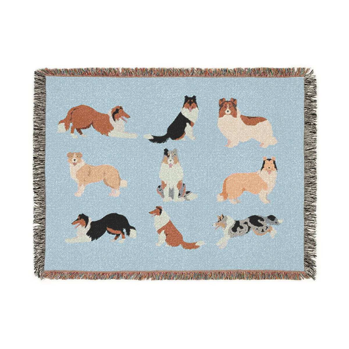 Rough Collie Woven Throw Blanket