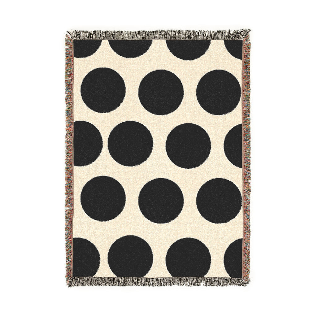 Polka Dot Woven Throw Blanket