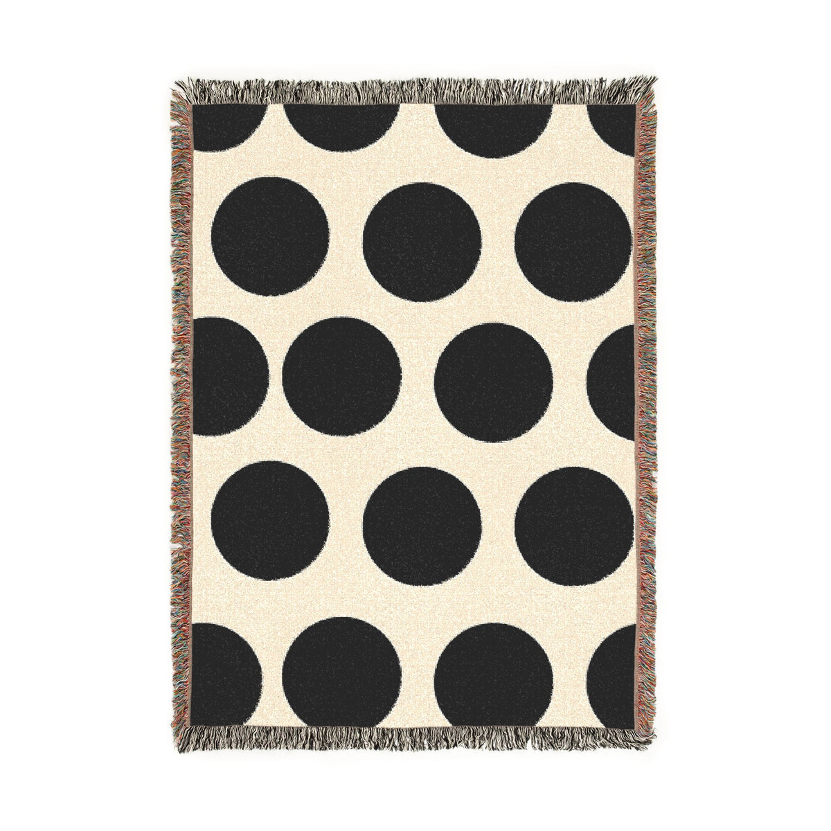 Polka Dot Woven Throw Blanket