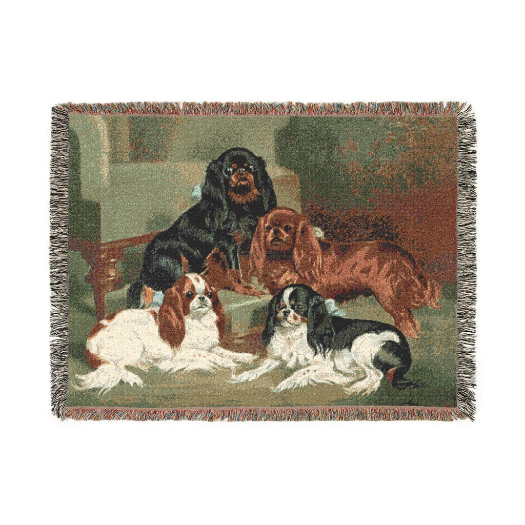The Book of Dogs: Cavalier King Charles Spaniel  Woven Throw Blanket