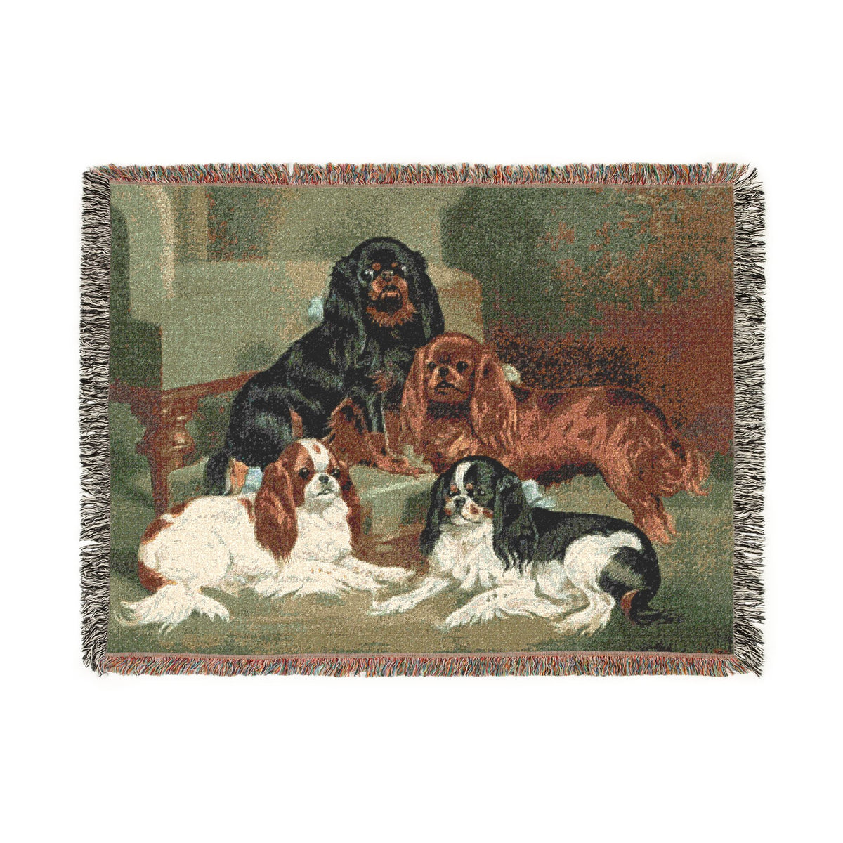 The Book of Dogs: Cavalier King Charles Spaniel  Woven Throw Blanket
