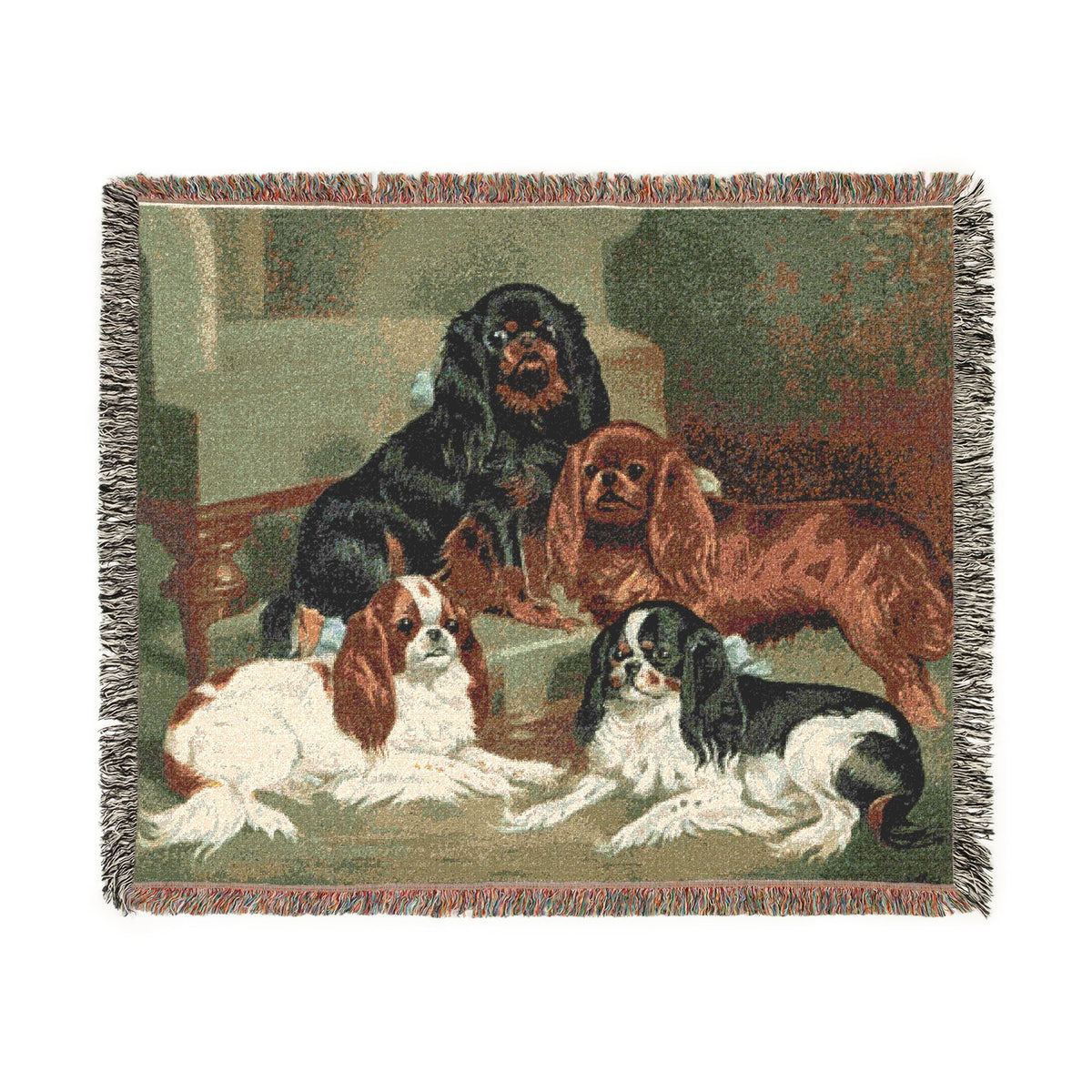 The Book of Dogs: Cavalier King Charles Spaniel  Woven Throw Blanket