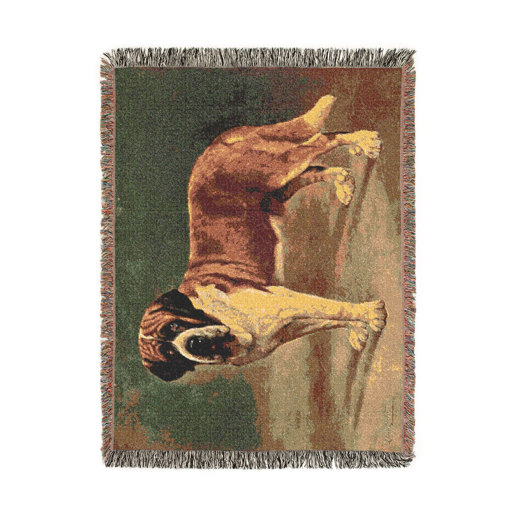 Copy of The Book of Dogs: Saint Bernard Woven Throw Blanket