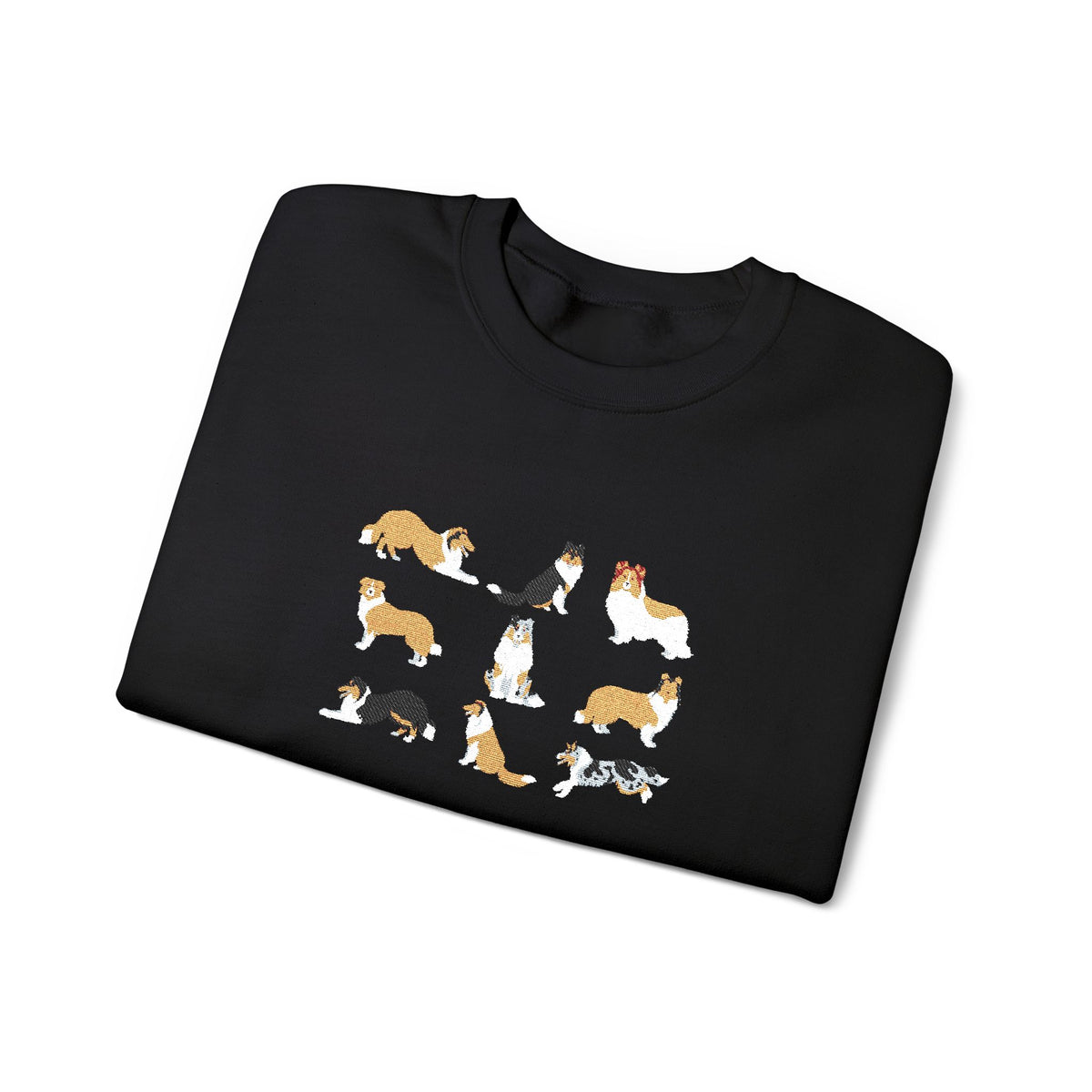 Embroidered Rough Collie Crewneck Sweatshirt
