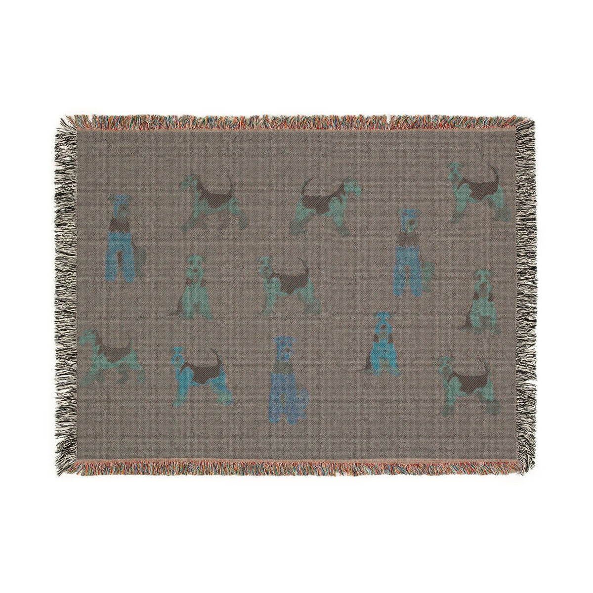 Airedale Aristocracy Woven Throw Blanket