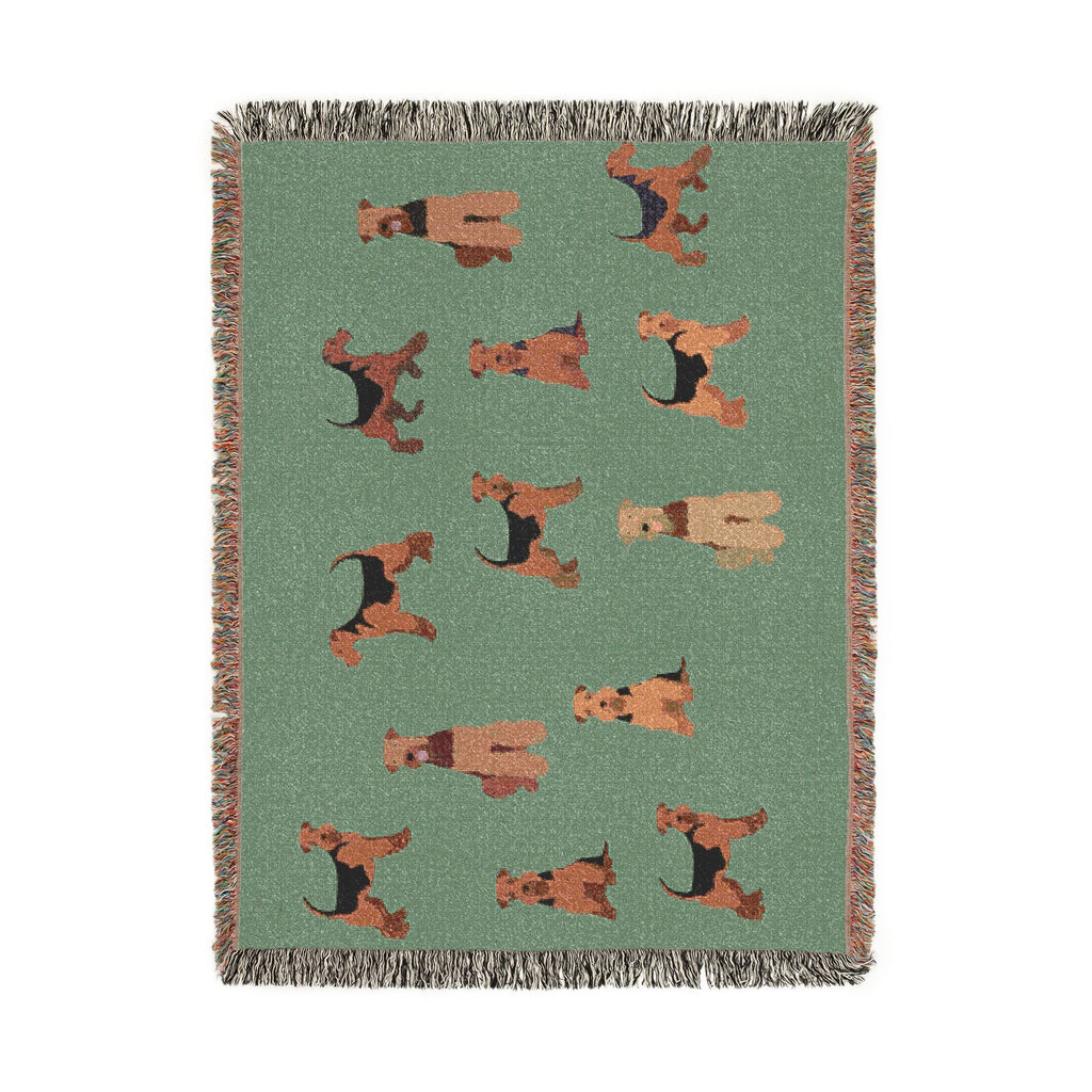 Airedale Aristocracy Woven Throw Blanket
