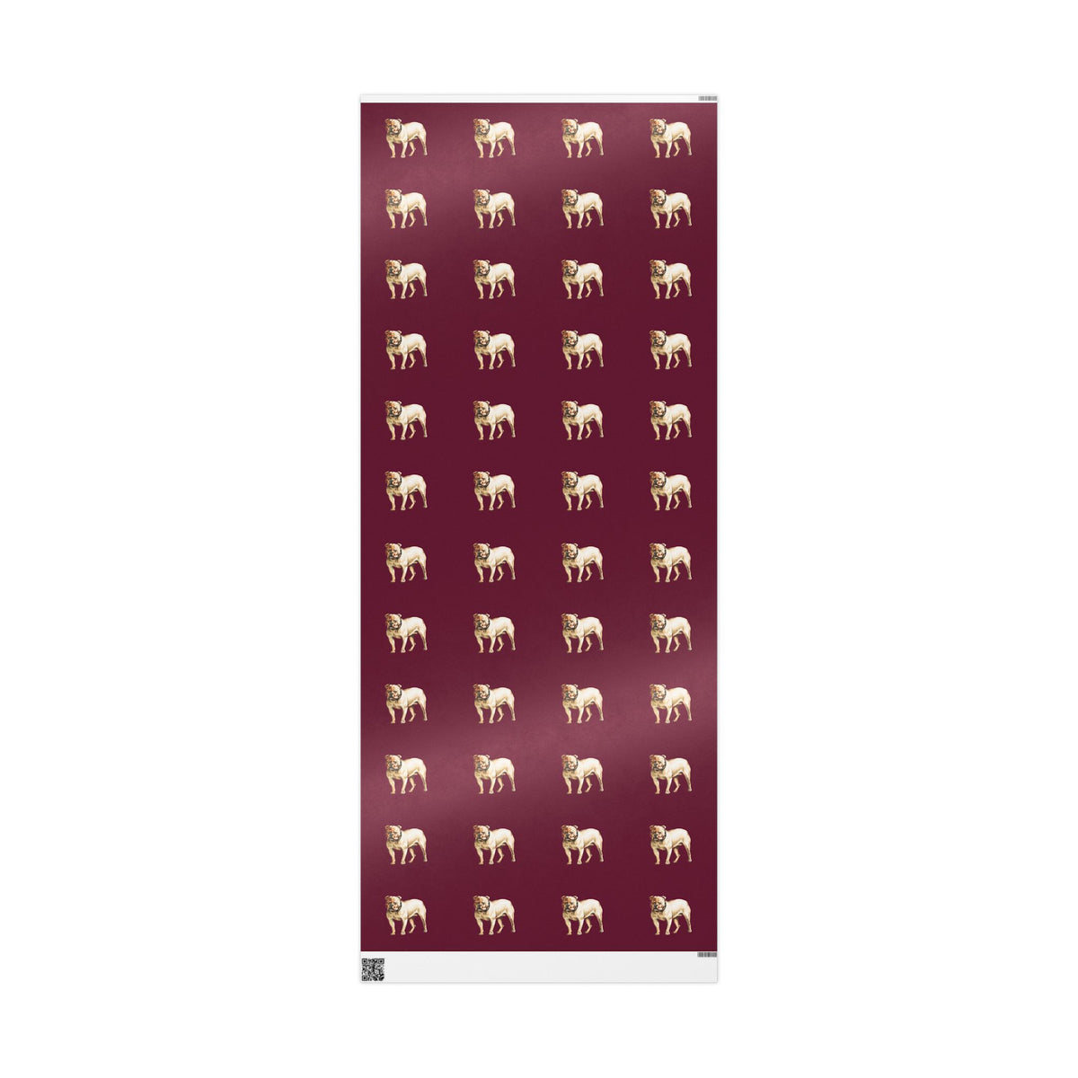 Maroon Bulldog Wrapping Paper