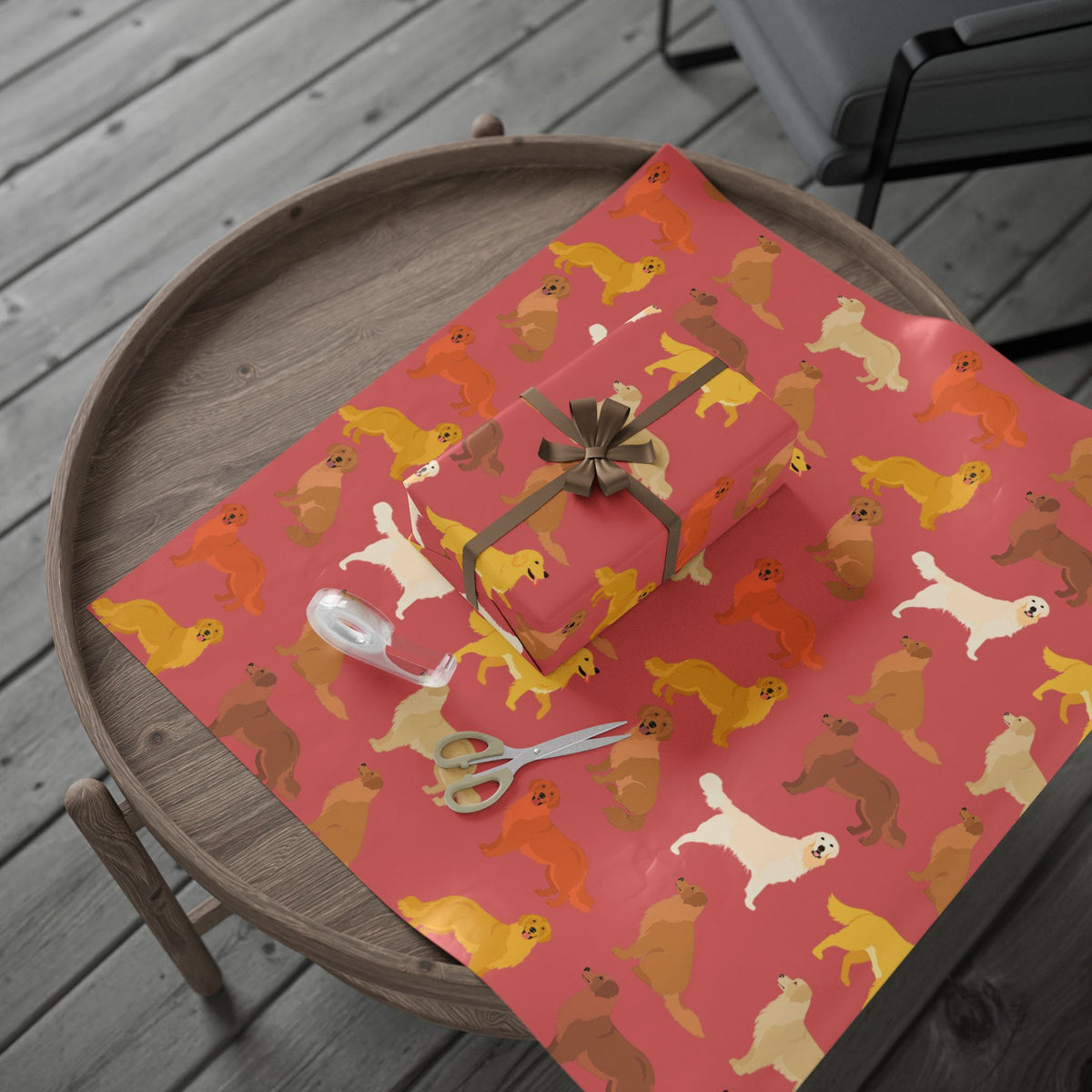 Golden Retriever Wrapping Paper
