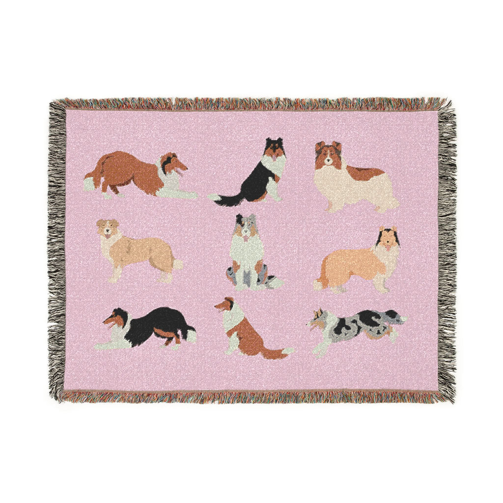 Rough Collie Woven Throw Blanket