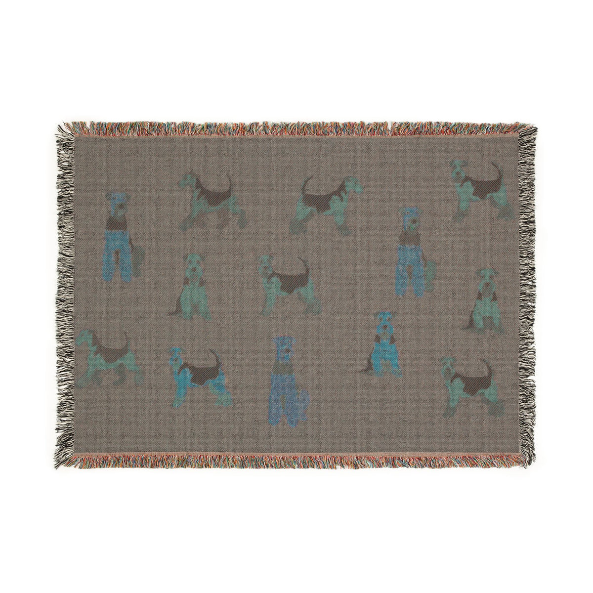 Airedale Aristocracy Woven Throw Blanket