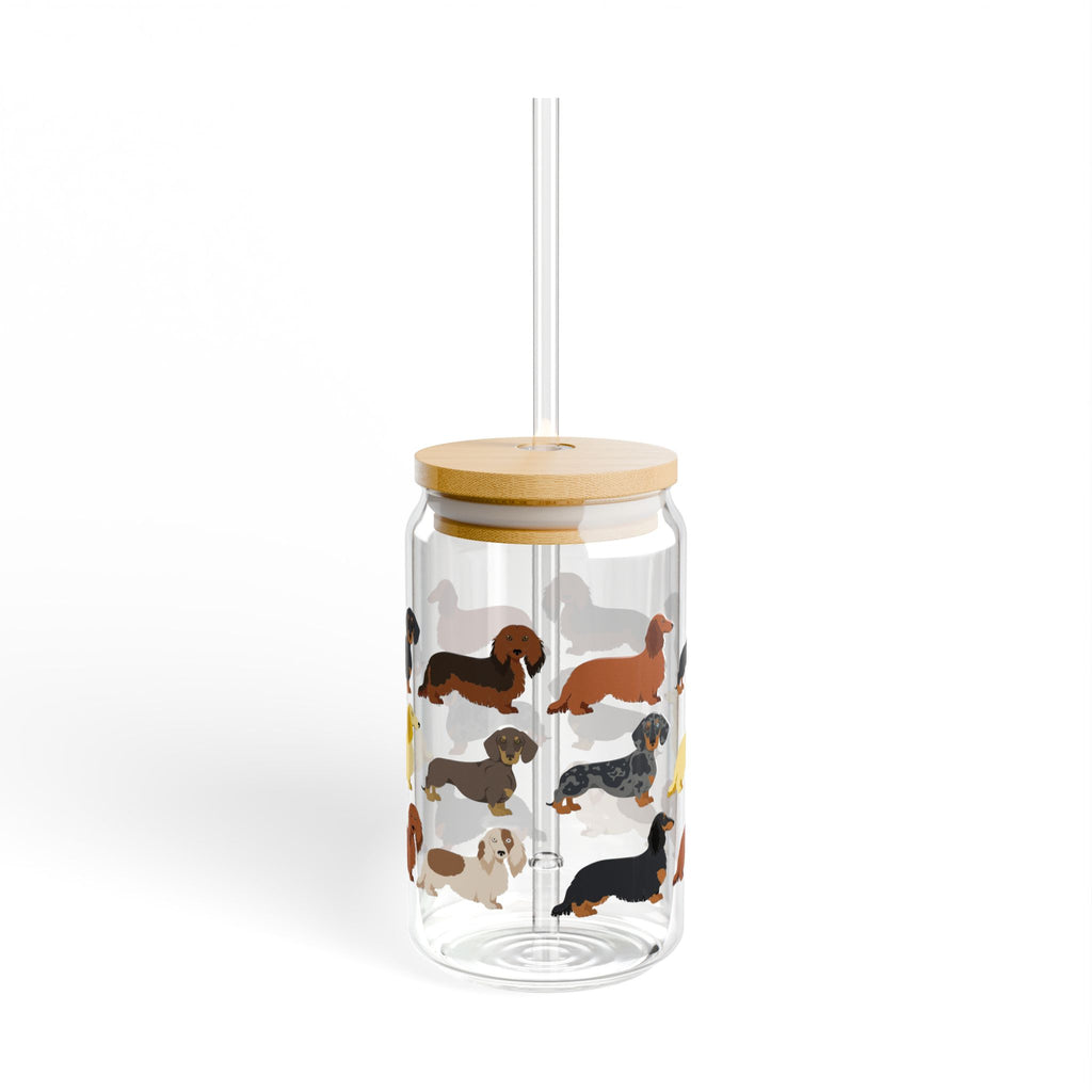 Dapper Dachshund Sipper Glass, 16oz