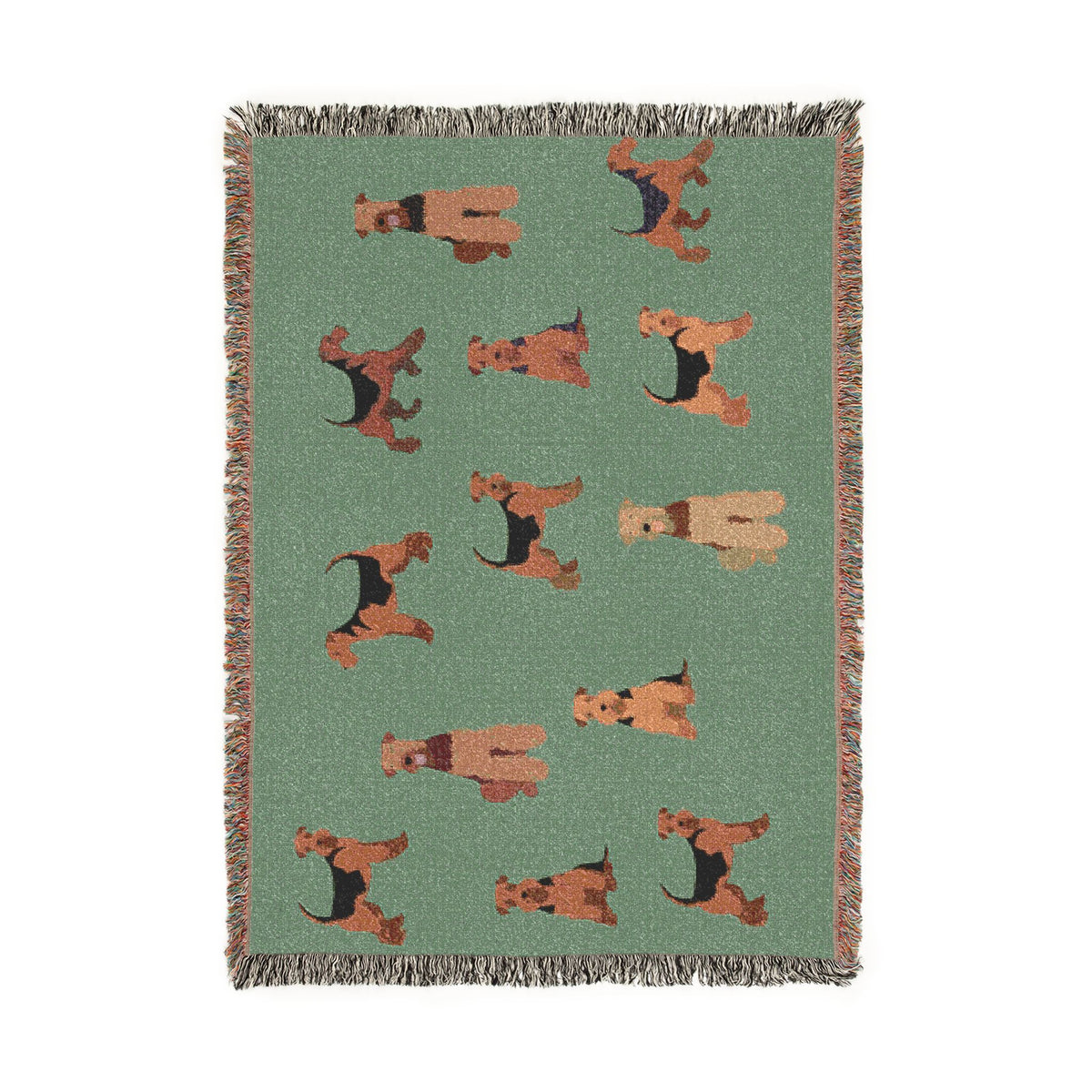 Airedale Aristocracy Woven Throw Blanket