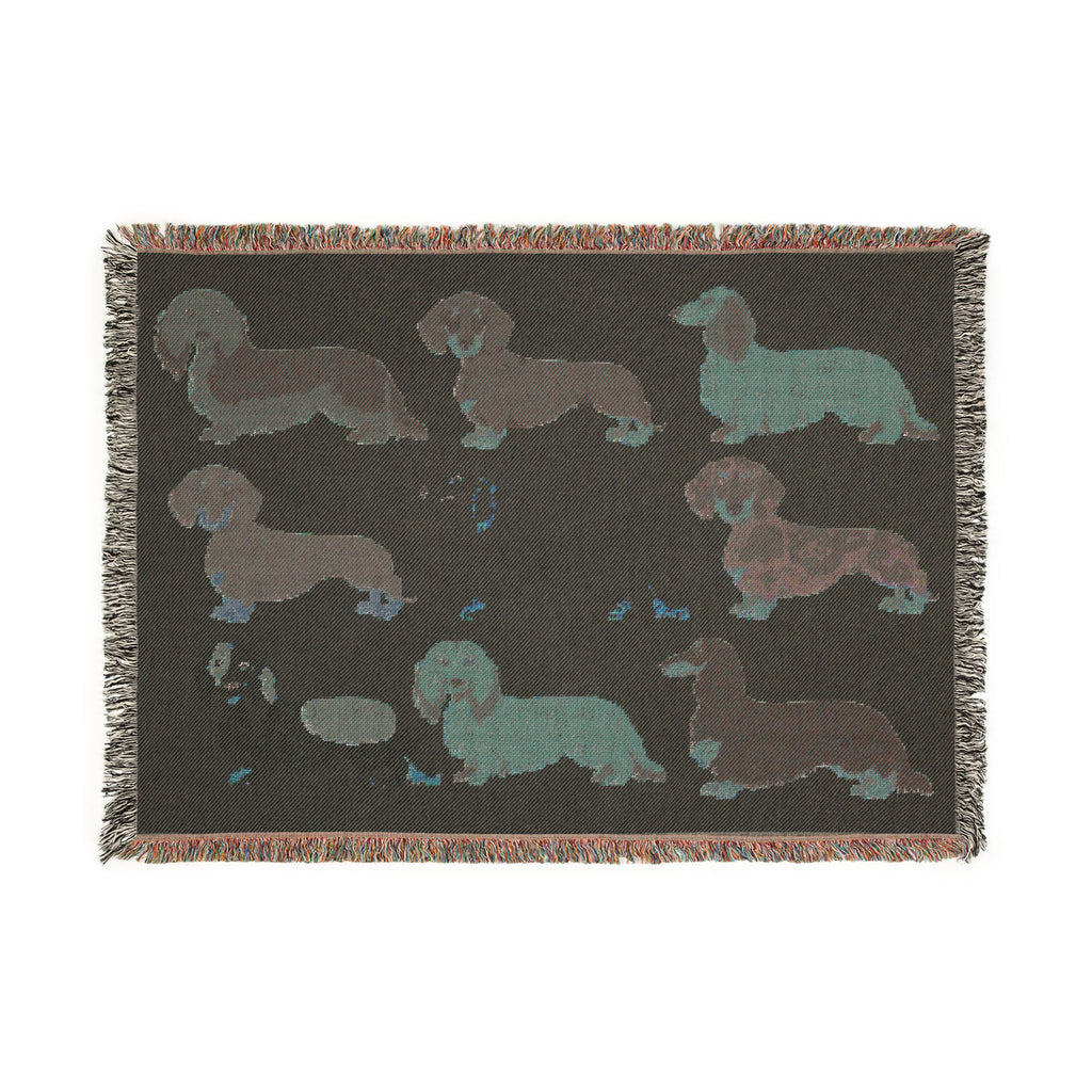 Dapper Dachshund Dog Woven Blanket