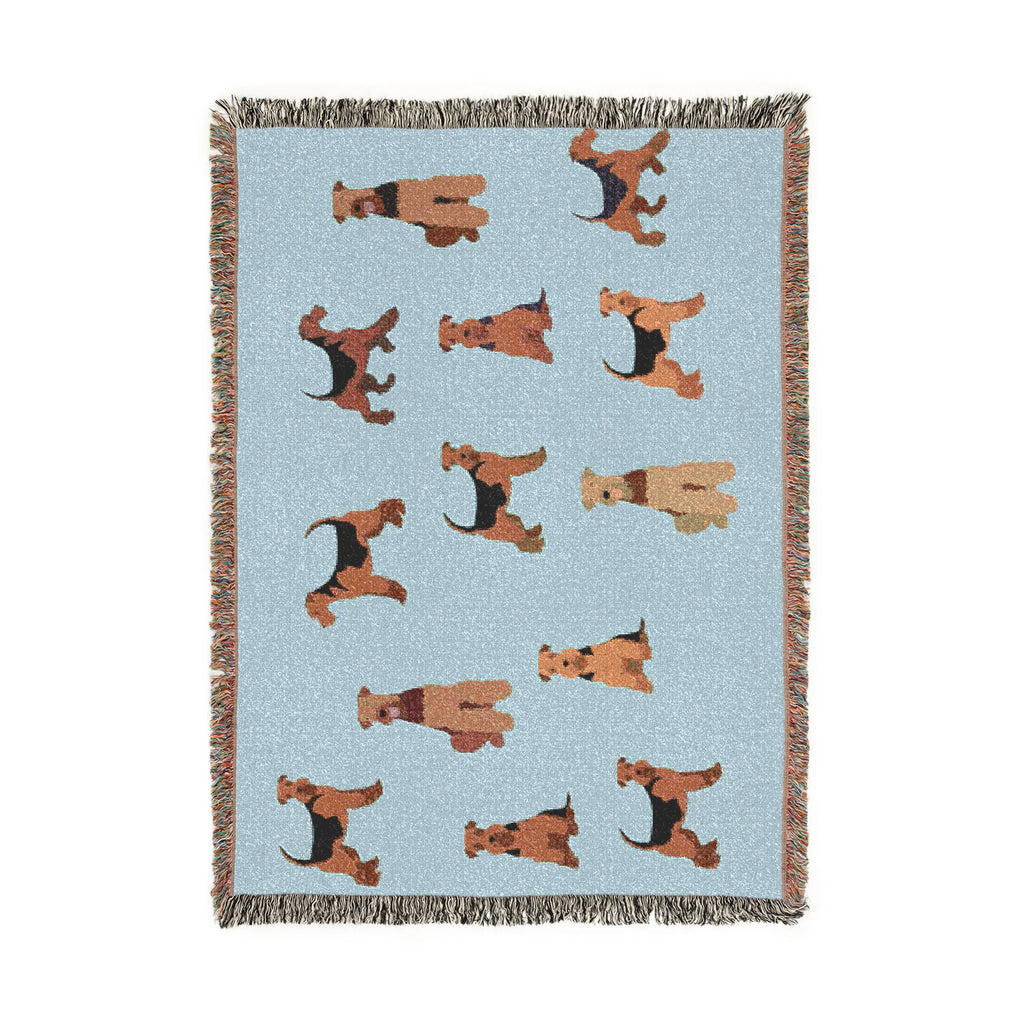 Airedale Aristocracy Woven Throw Blanket