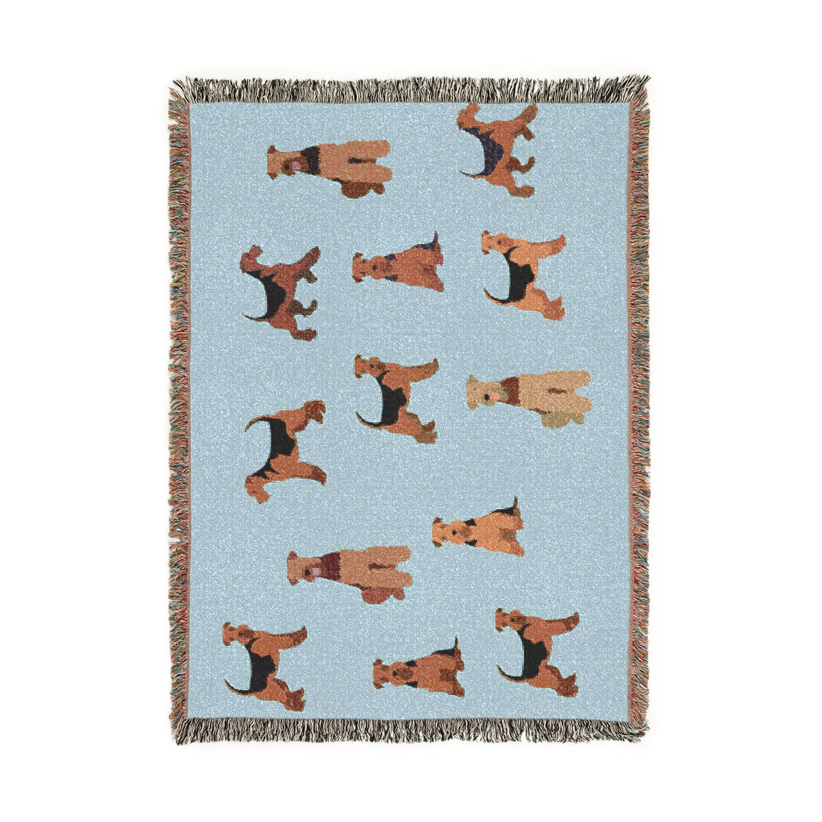 Airedale Aristocracy Woven Throw Blanket