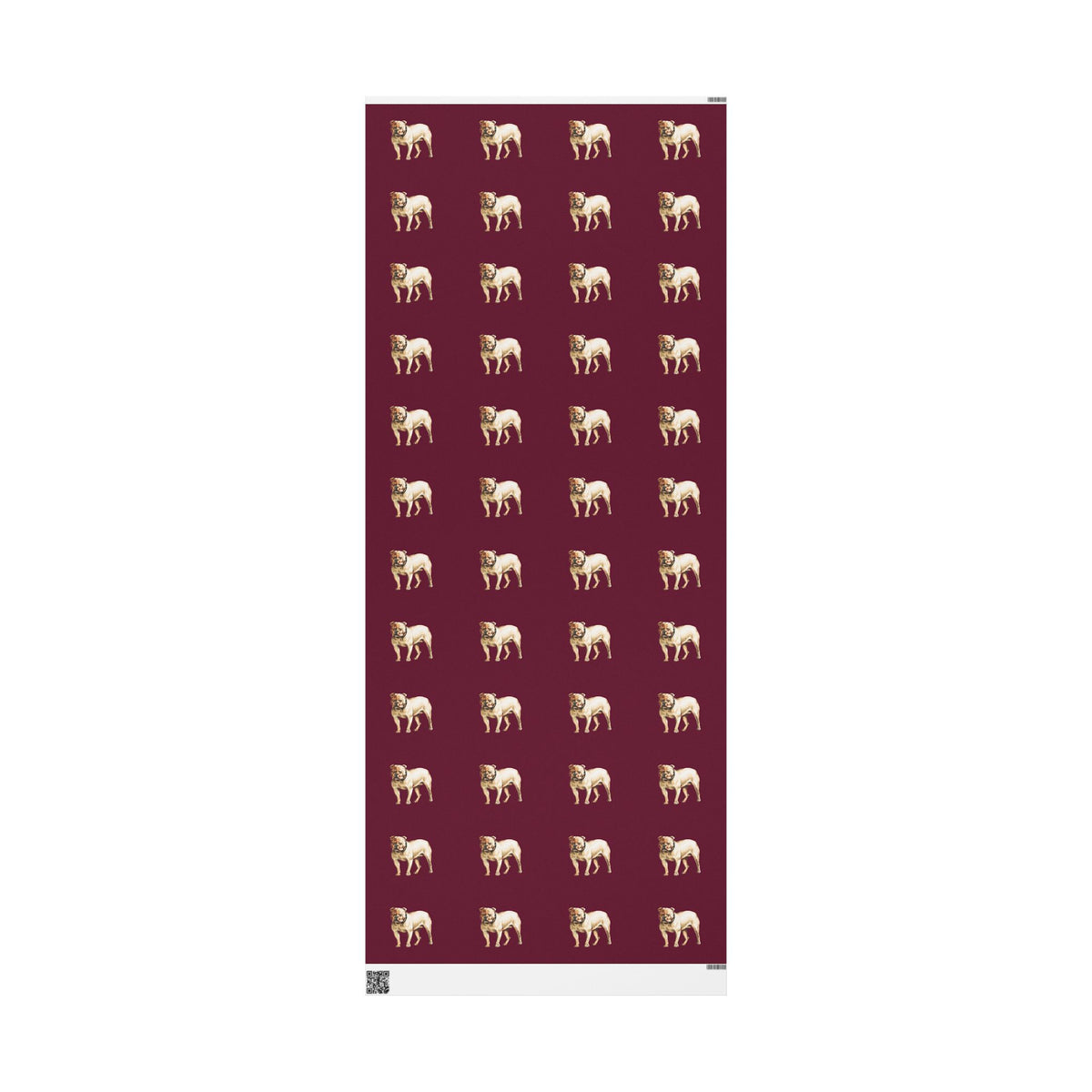 Maroon Bulldog Wrapping Paper