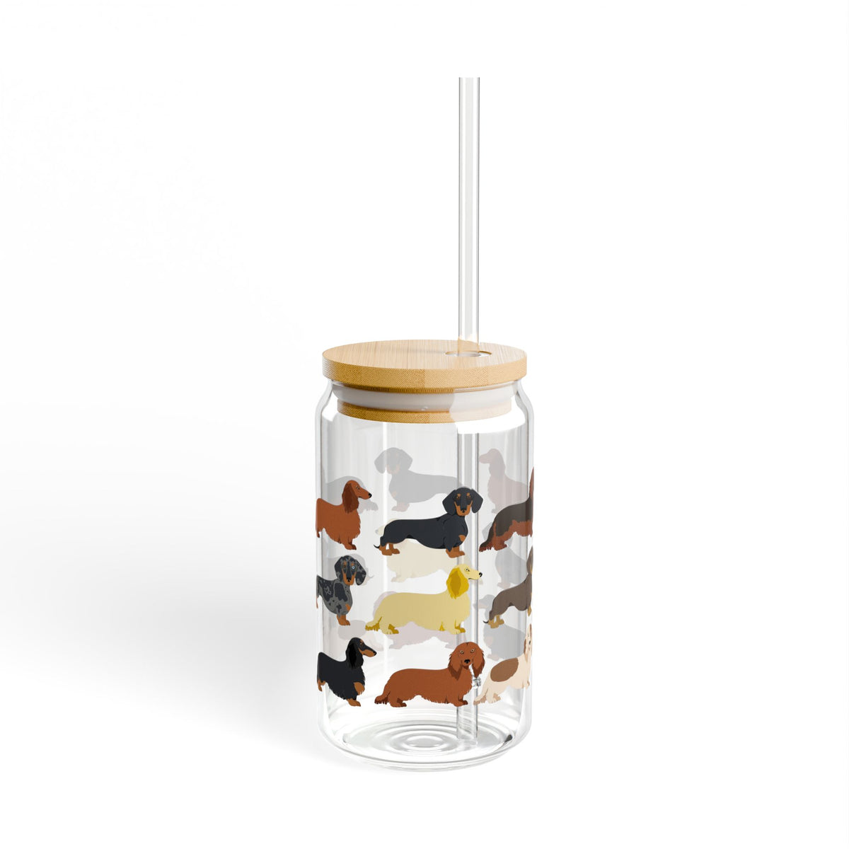 Dapper Dachshund Sipper Glass, 16oz