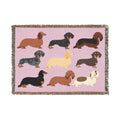 Dapper Dachshund Dog Woven Blanket
