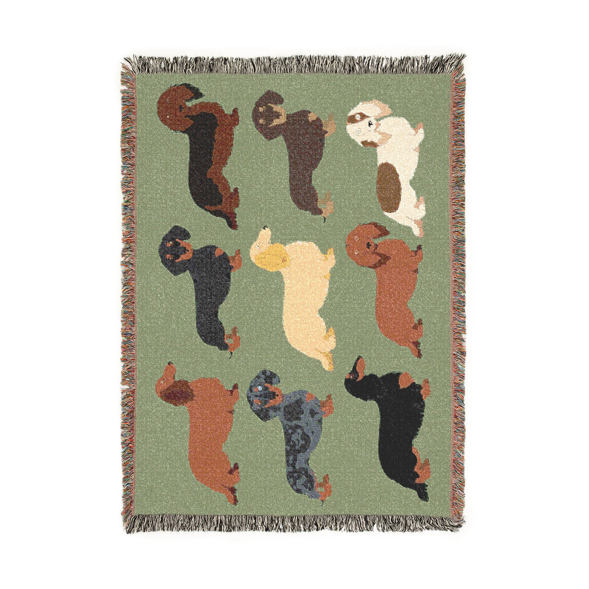 Dapper Dachshund Dog Woven Throw Blanket