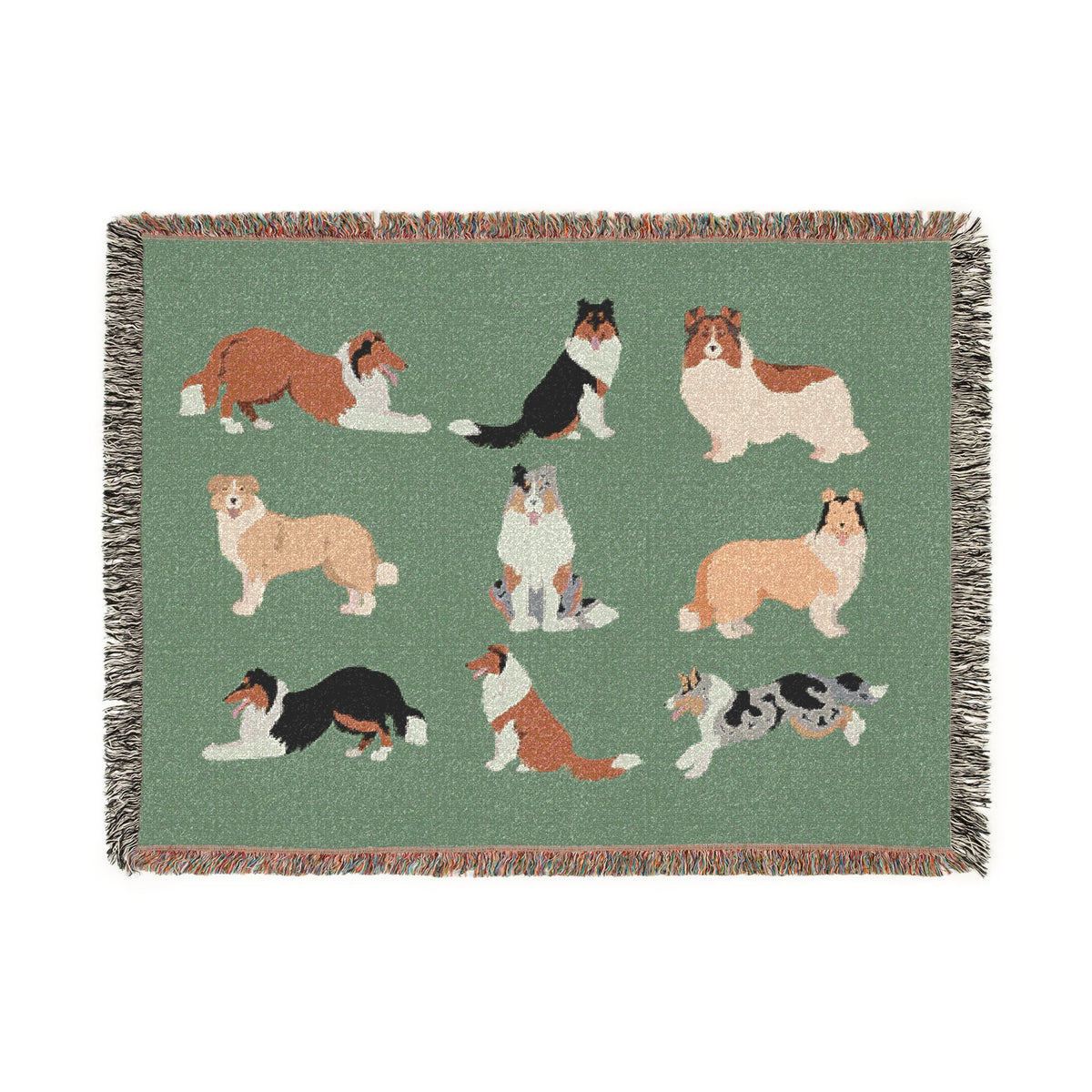 Rough Collie Woven Throw Blanket