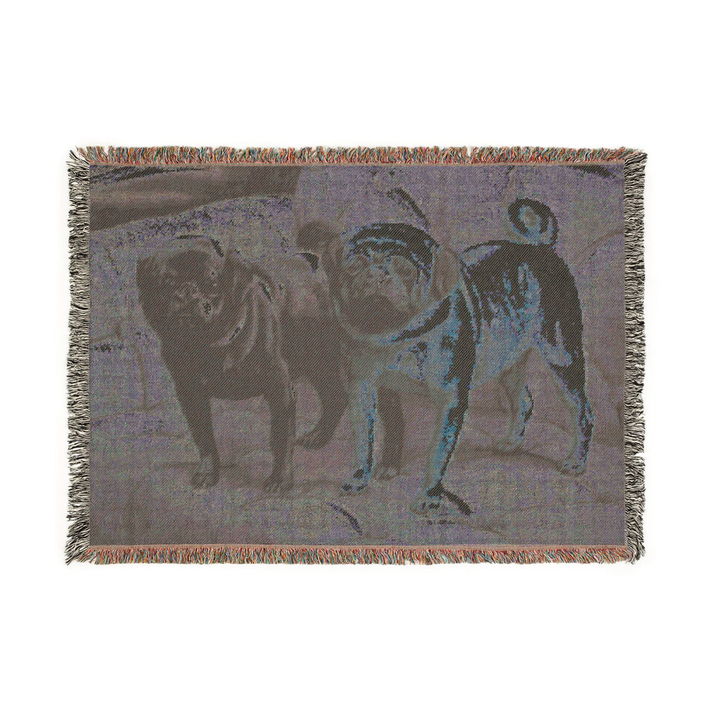 The Book Of Dogs: Pug Woven Throw Blanket
