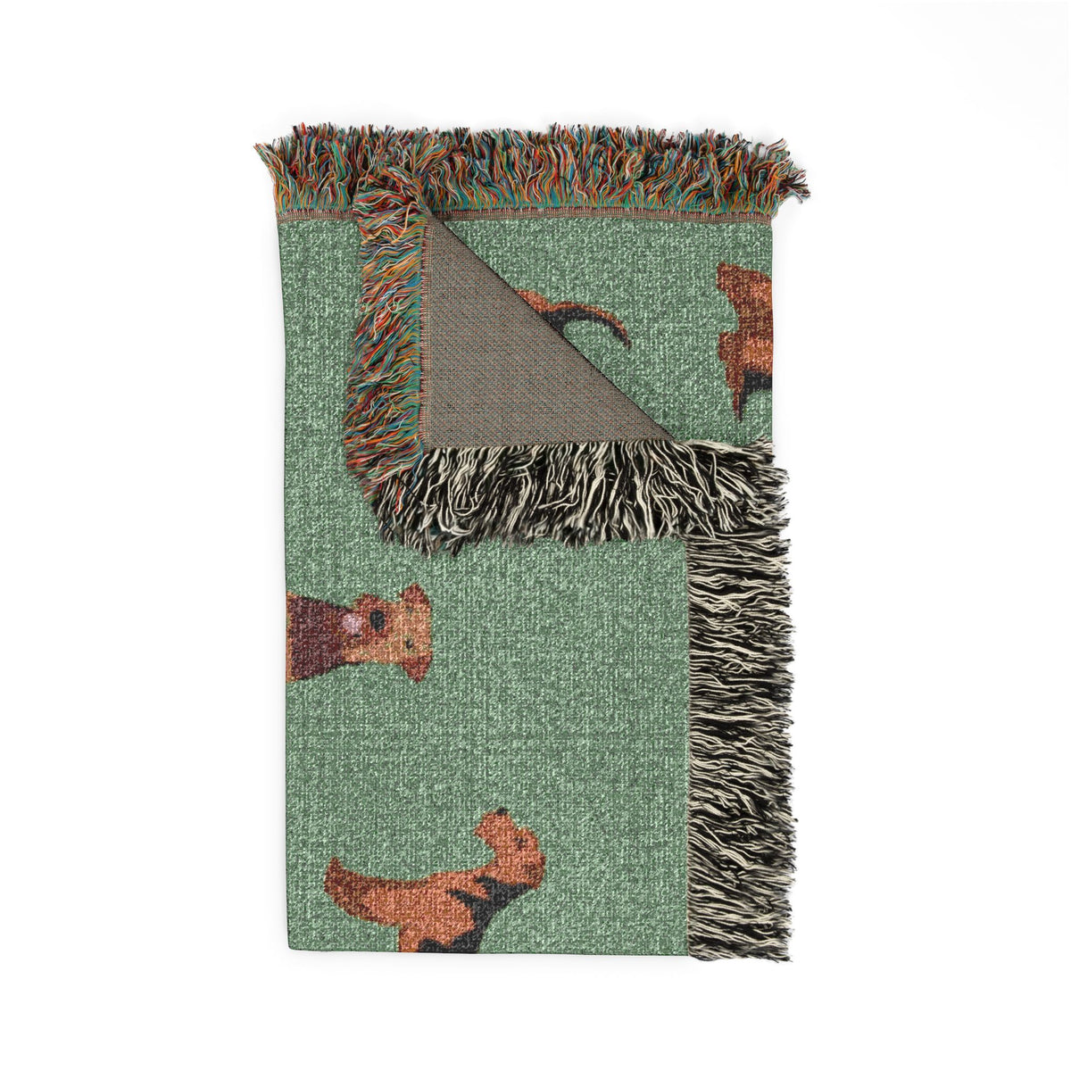Airedale Aristocracy Woven Throw Blanket