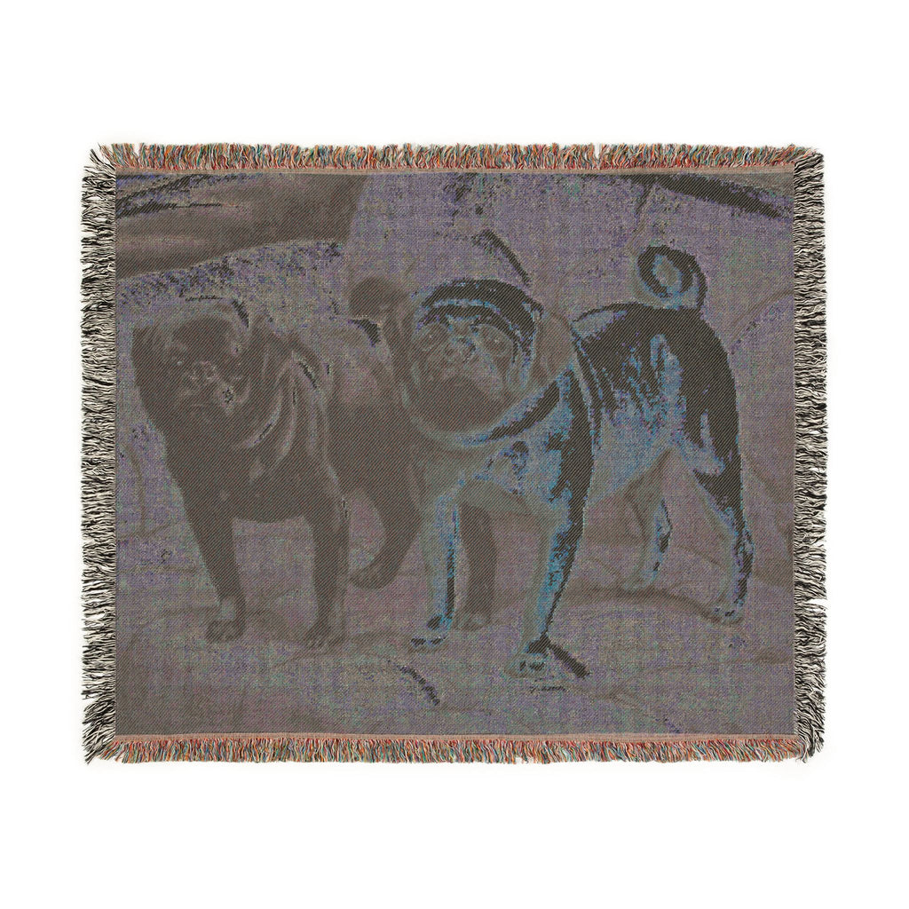 The Book Of Dogs: Pug Woven Throw Blanket