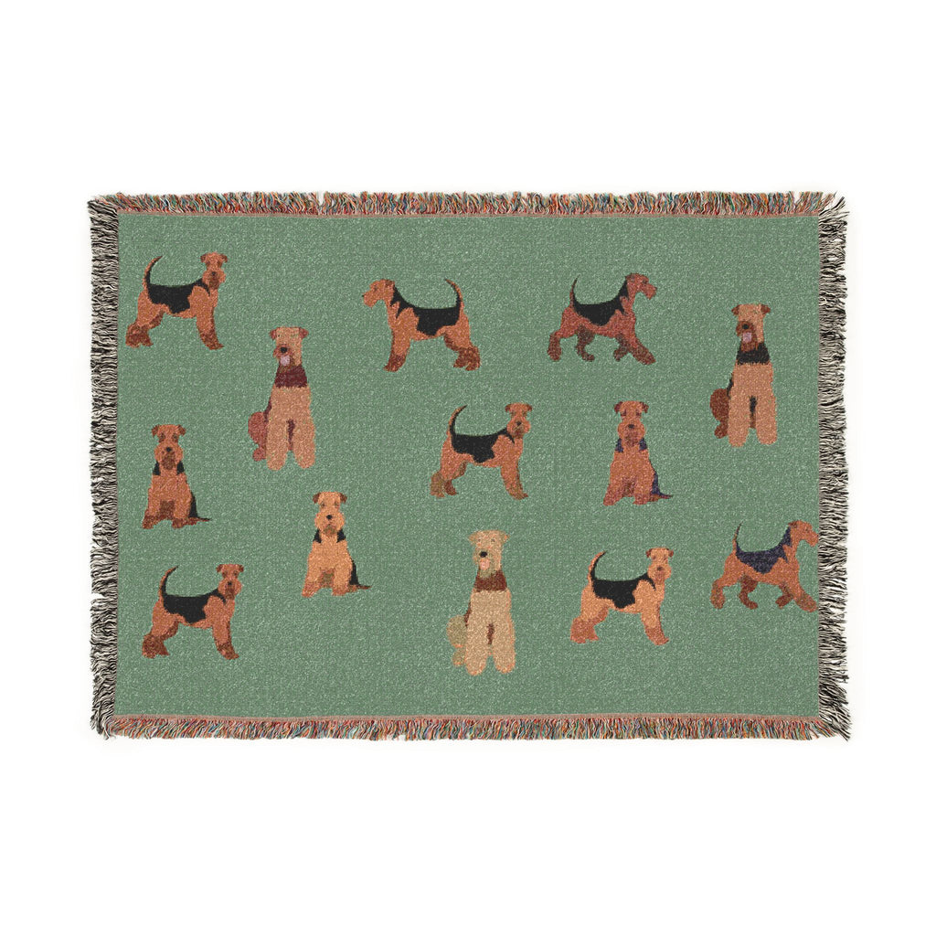 Airedale Aristocracy Woven Throw Blanket