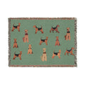 Airedale Aristocracy Woven Throw Blanket