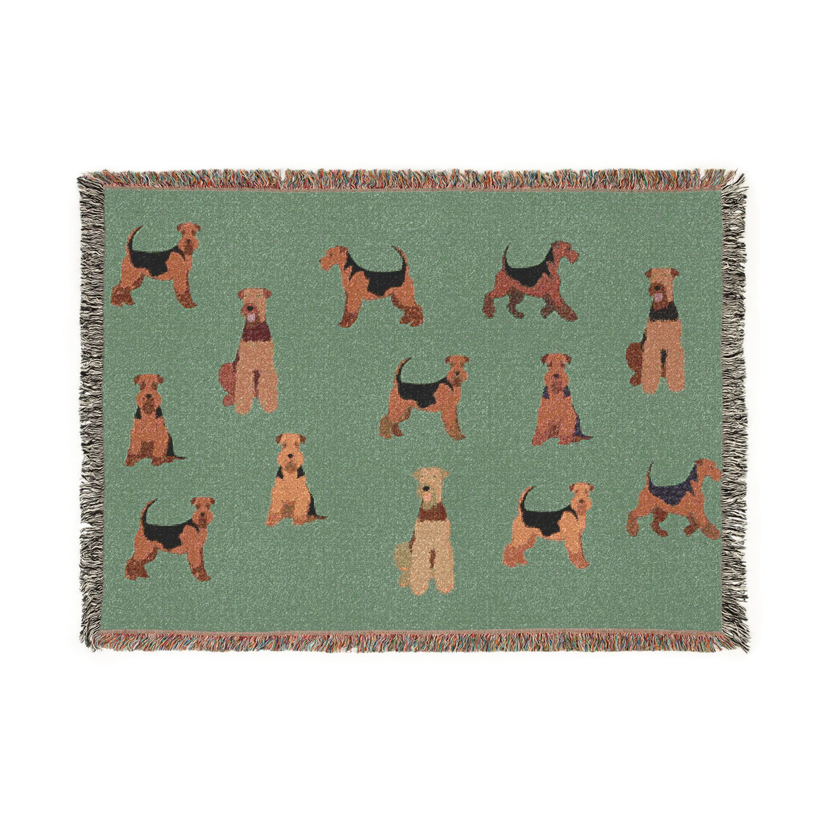 Airedale Aristocracy Woven Throw Blanket