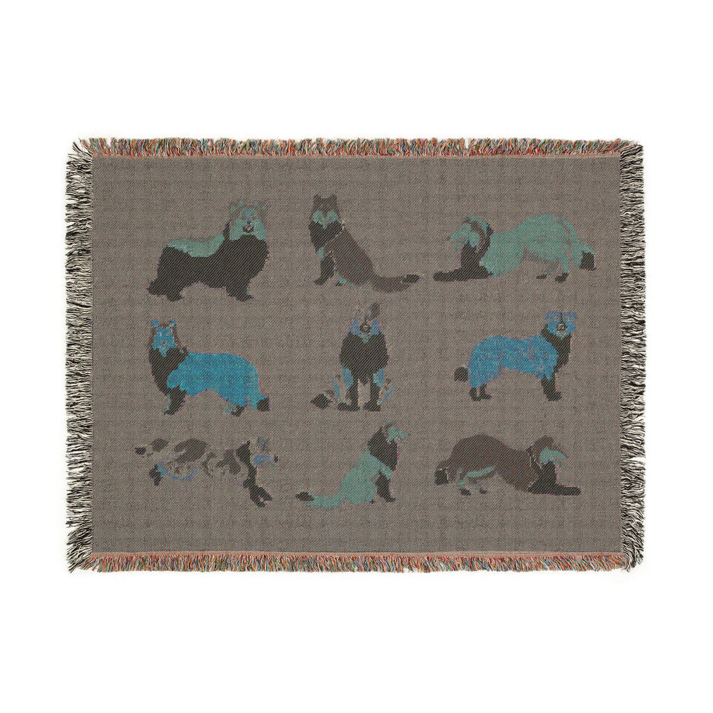 Rough Collie Woven Throw Blanket