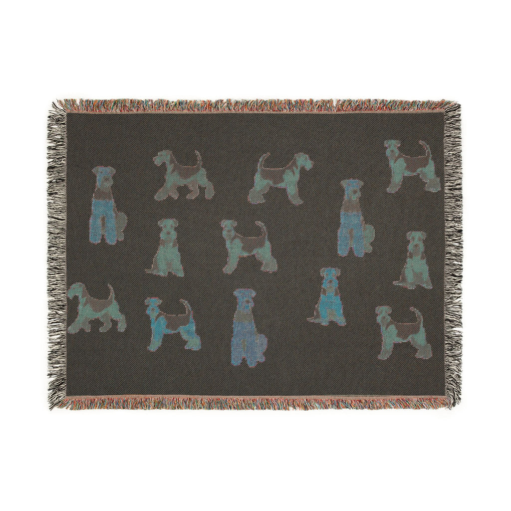 Airedale Aristocracy Woven Throw Blanket
